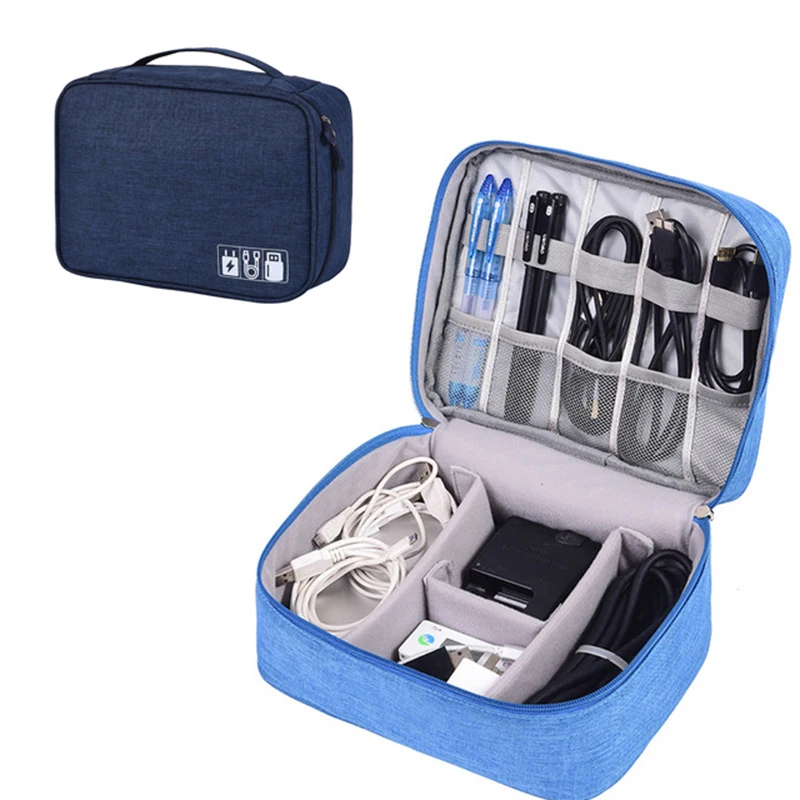 

Electronic Organizer Multifunction Digital Storage Bag Cationic Polyester USB Data Cable Earphone Wire Organizer Travel Pouch