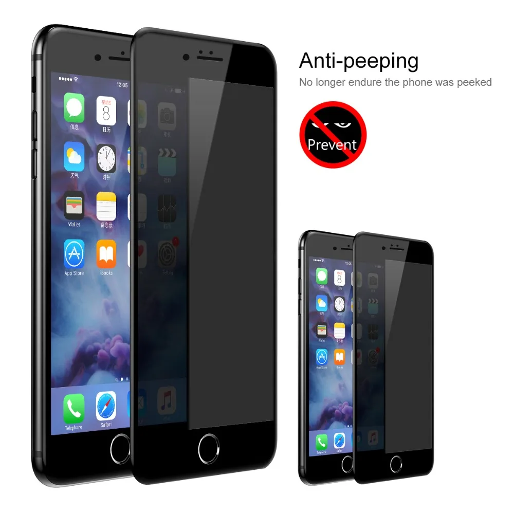 3D Curved Edge Full Cover Anti-Spy Privacy Screen Protector with 9H Tempered Glass Film