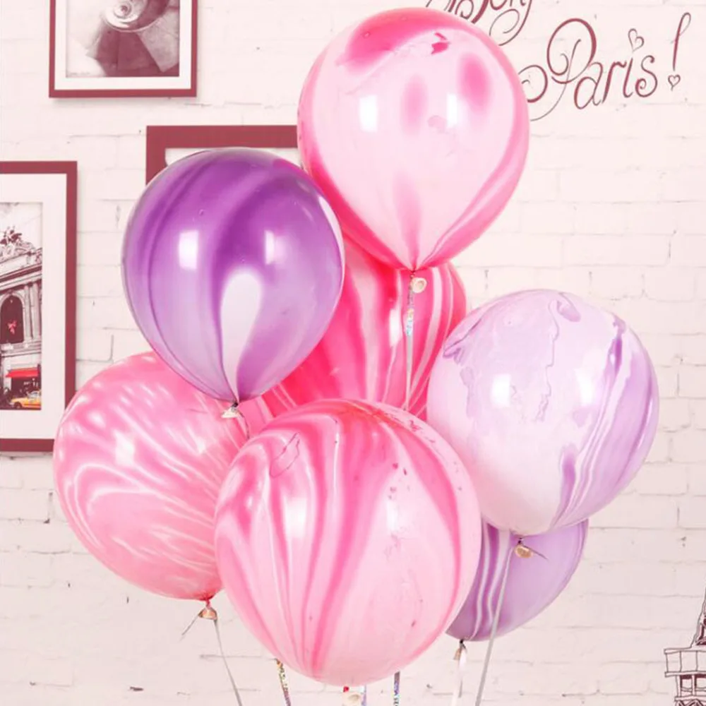 

100Pcs Red Marble Agate Latex Ballons Wedding Deco Air Balloons for Birthday Party Decoration Kids Baloons Balls Wholesale S8XN