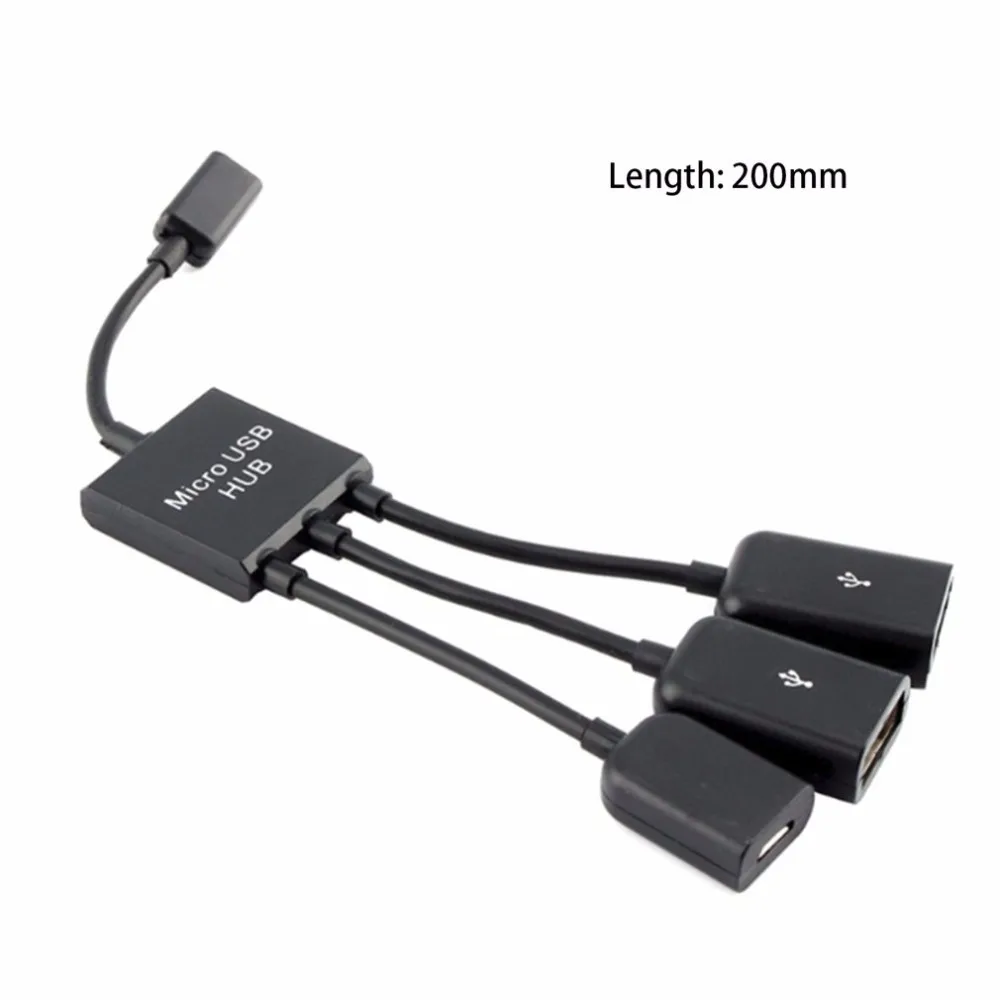 OTG 3/4 Port Micro USB Power Charging Hub Cable Spliter Connector Adapter For Smartphone Computer Tablet PC Data Wire