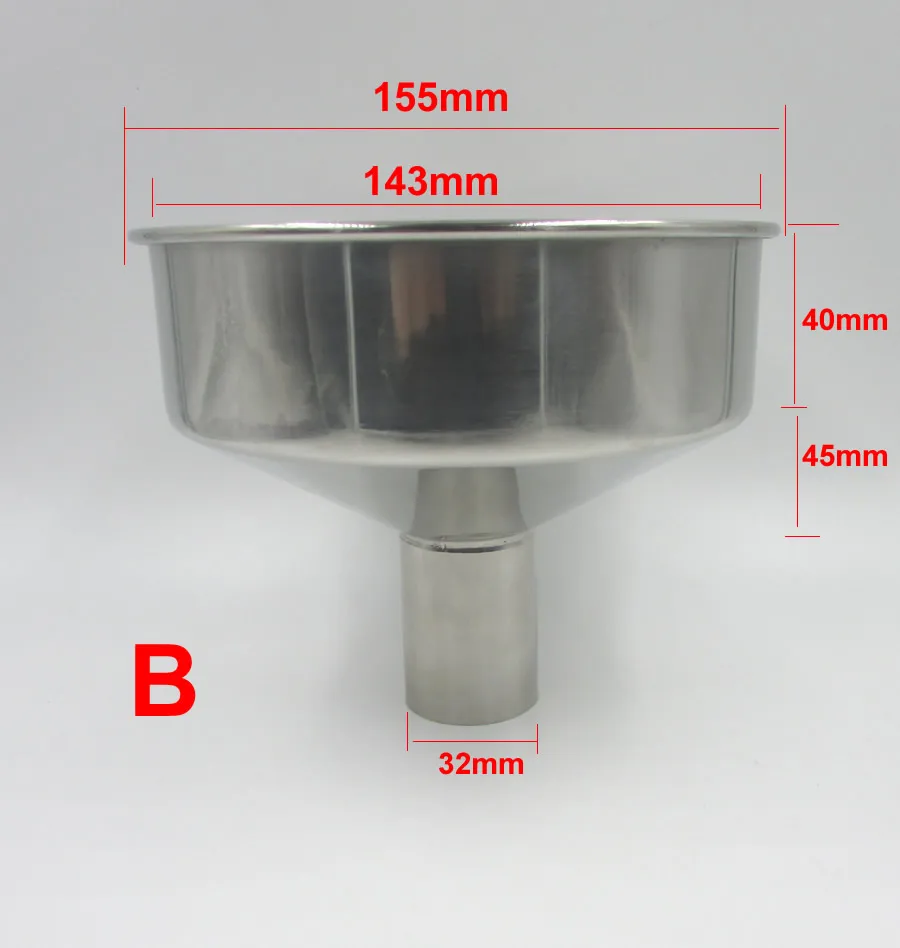 Воронка из нержавеющей стали очень большая Воронка Из Нержавеющей Стали большого диаметра Воронка Из Нержавеющей Стали 15 см - Цвет: B