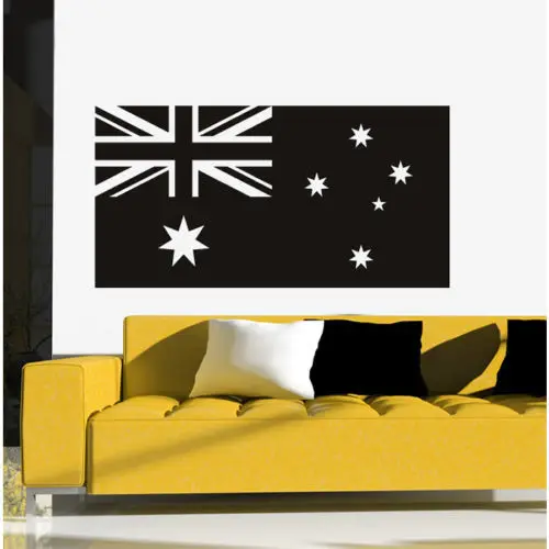 Fashion Australian Flag Vinyl Wall Decal Flag Mural Art Wall Sticker