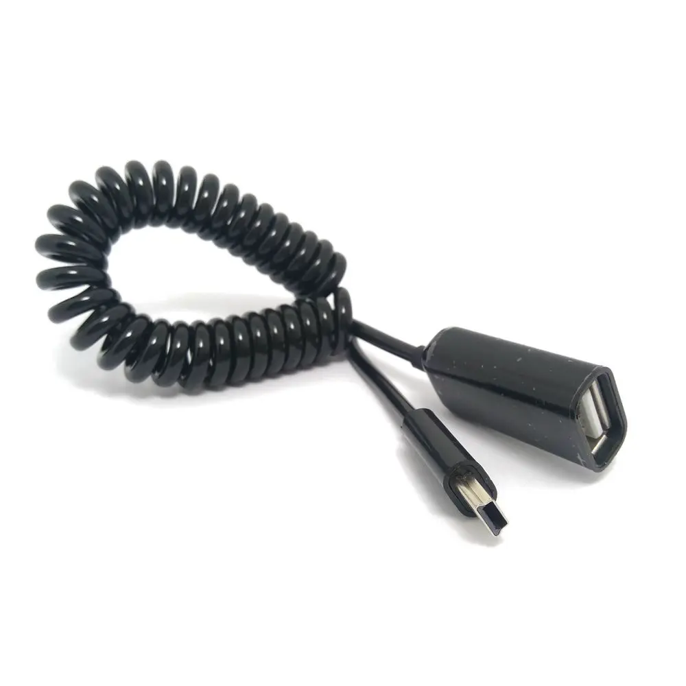 1 шт. мини USB 2 0 OTG кабель для мужчин и женщин пружинный выдвижной растягивающийся