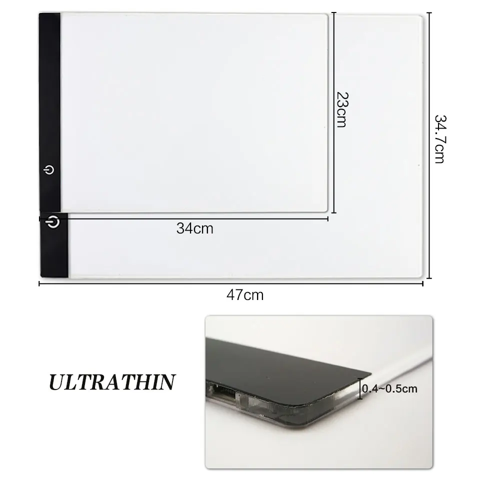 Digital Graphic Tablet A4 Led Painting Tracing Board Copy Pad Panel Drawing Artist Portable Ultrathin Light Box Drawing Board A3 6