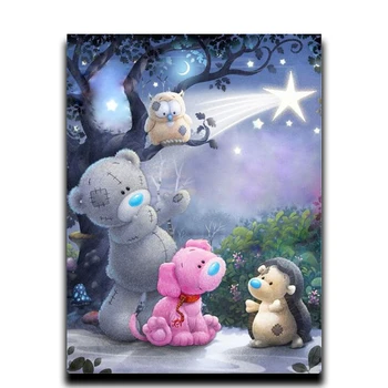 

3d Diamond Paint Paintings Rhinestones Full Diamond Mosaic Home Decor Diamond Embroidered Cute Bear Photo