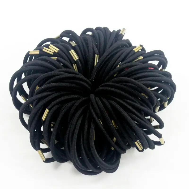 

50PCS New High Quality Women Elastic Hair Rubber Band Black Hair Rope Ponytail Holder Girl Hair Accessories Tie Gum