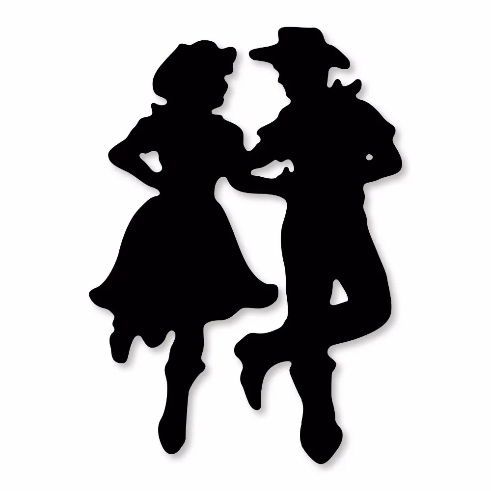 

Bi fujian Men and Women Dancing Metal Cutting Dies Stencils for 2019 DIY Scrapbooking Stamp/photo album Embossing Paper Cards