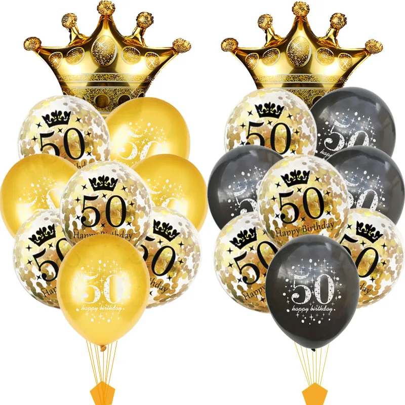 50 сувениров на день рождения баллон деко День Рождения 50 лет воздушный шар 50-й День Рождения украшения для взрослых балок для 50-летнего дня рождения деко
