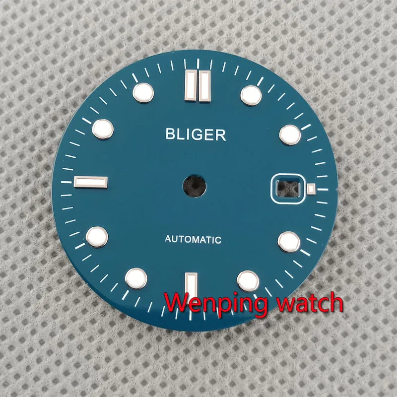 31 мм стерильные черные/синие часы циферблат наручные часы лицо блигер Калибр ETA 2836/2824 2813/3804 Miyota 8215 821A движение - Цвет: Blue