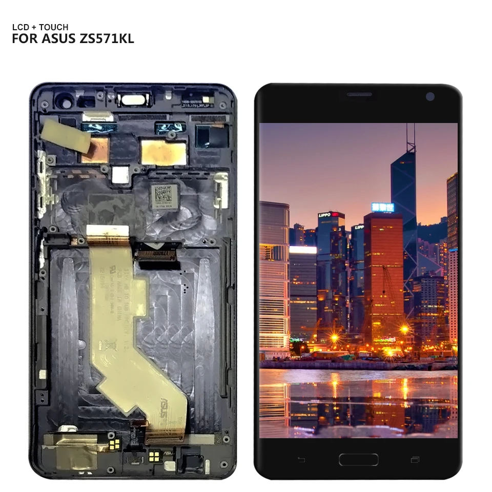 Screen replacement with frame for asus zenfone ar zs571kl zuk