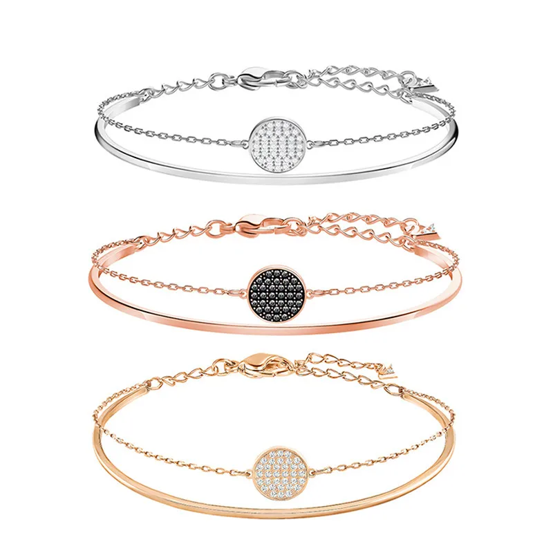 

High Quality SWAL New Crystal Bracelet Jewelry Two-in-One Bracelet for Valentine's Day Gift Ladies Bracelet