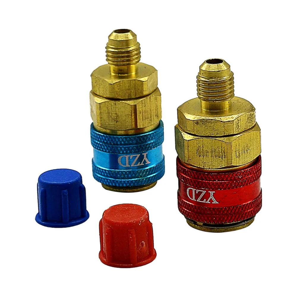 2 шт./лот 1/4SAE R134A QC 12 L/H быстроразъемный соединитель для автомобильного