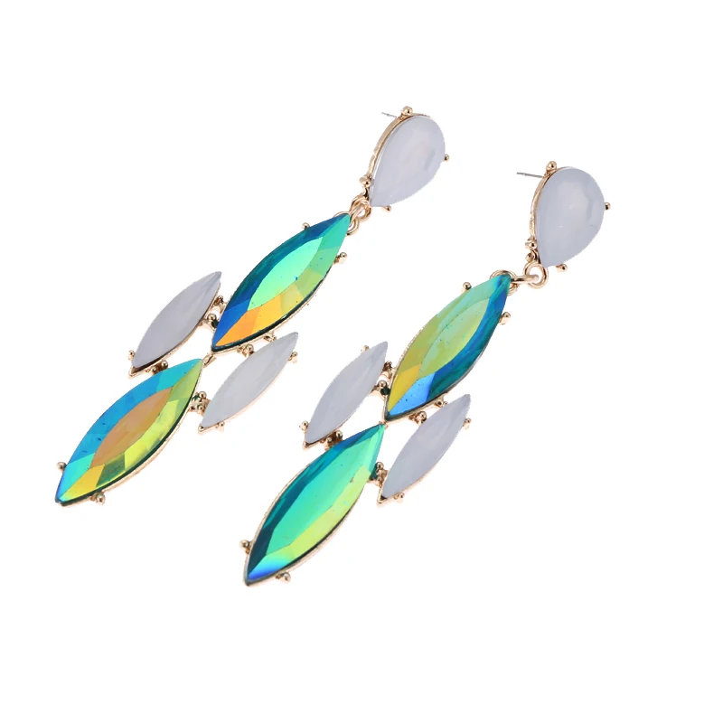 Длинные серьги с кристаллами Yhpup модные Эффектные Bijoux|crystal long earrings|fashion earringslong