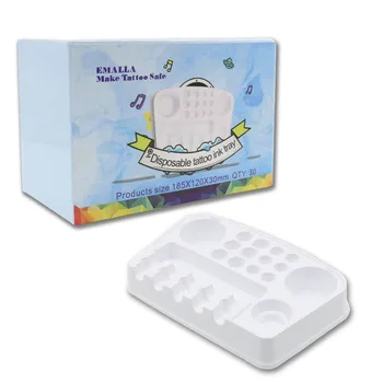 

NEW ARRIVAL 30pcs/box Disposable Tattoo Palette Disposable Tattoo Ink Tray Art Design Tattoo accesories tattoo supplier
