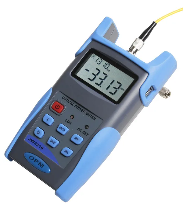 

Handheld Optical Power Meter -70 to +6 dBm, FC/SC/ST Connectors, can Save & Download Testing Records, Support SM & MM