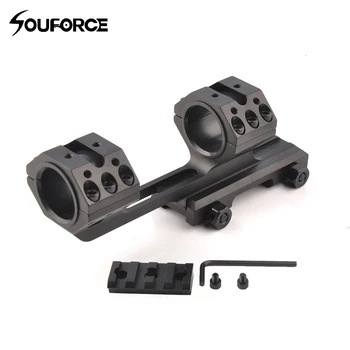 

High Quality Tactical Heavy Dute 3 Screw 25.4/30mm Ring Extended Rail Base with Extra 20mm Picatinny Rail Mount for Hunting