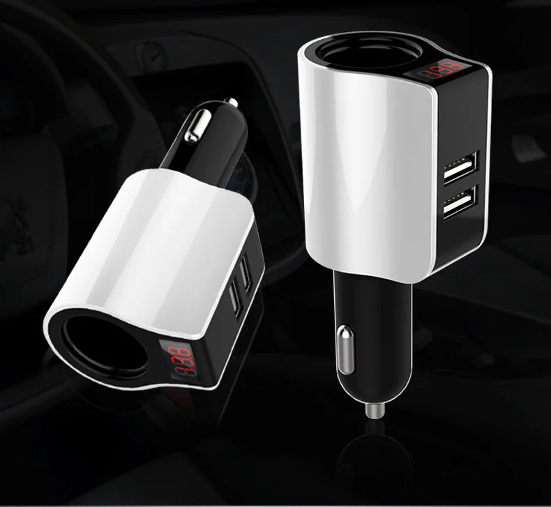 Универсальное автомобильное зарядное устройство KONSMART с двумя USB портами для iPhone X