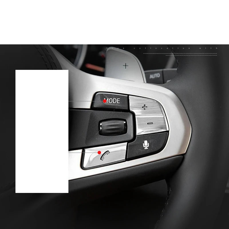 

Lsrtw2017 Aluminum Alloy Car Steering Wheel Button Trim Panel Frame for Bmw X3 X4 2013 2014 2015 2016 2017 2018 2019 2020