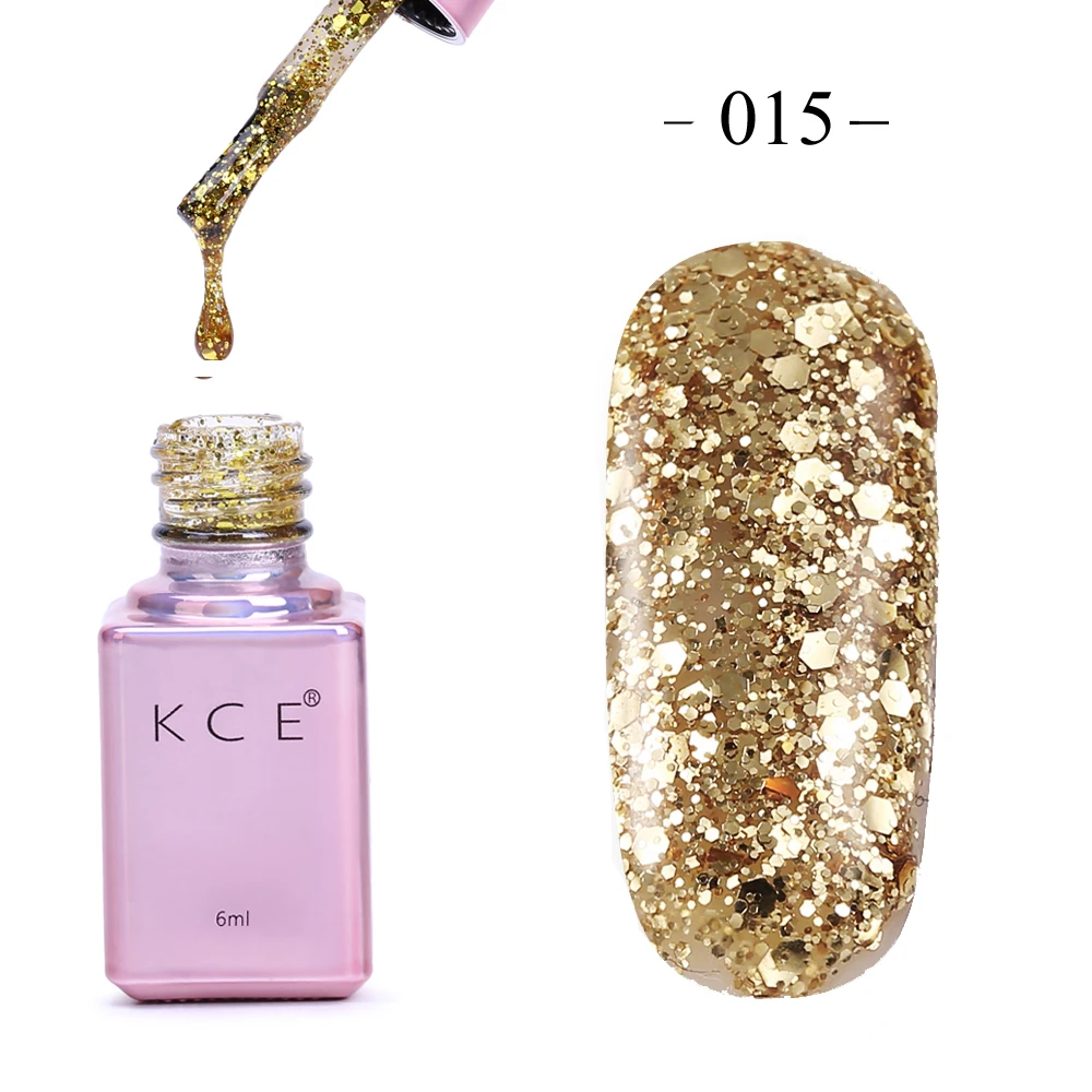 

2019 Bling Nail Polish Soak Off Starry Gel 3D Effect UV LED Glitter Nail Gel Polish Sequins Nail Art Lacquer Polish Manicure 6ml