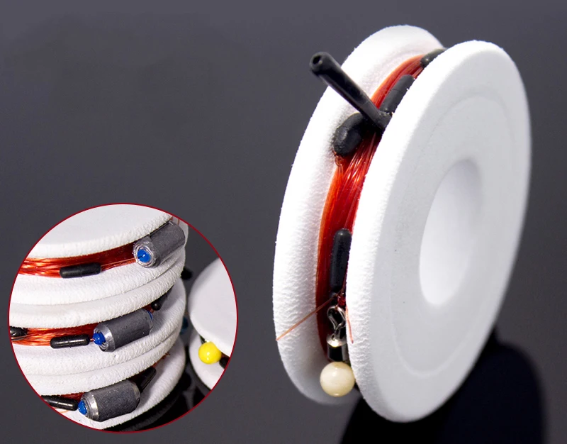 

5pc/lot Fishing Tackle Accessory Buoy Seat+Swivel+Sinker-Eva Foam Coil -Space Bean Tied Nylon Line 3.6m/4.5m/5.4m/6.3m/7.2m A217