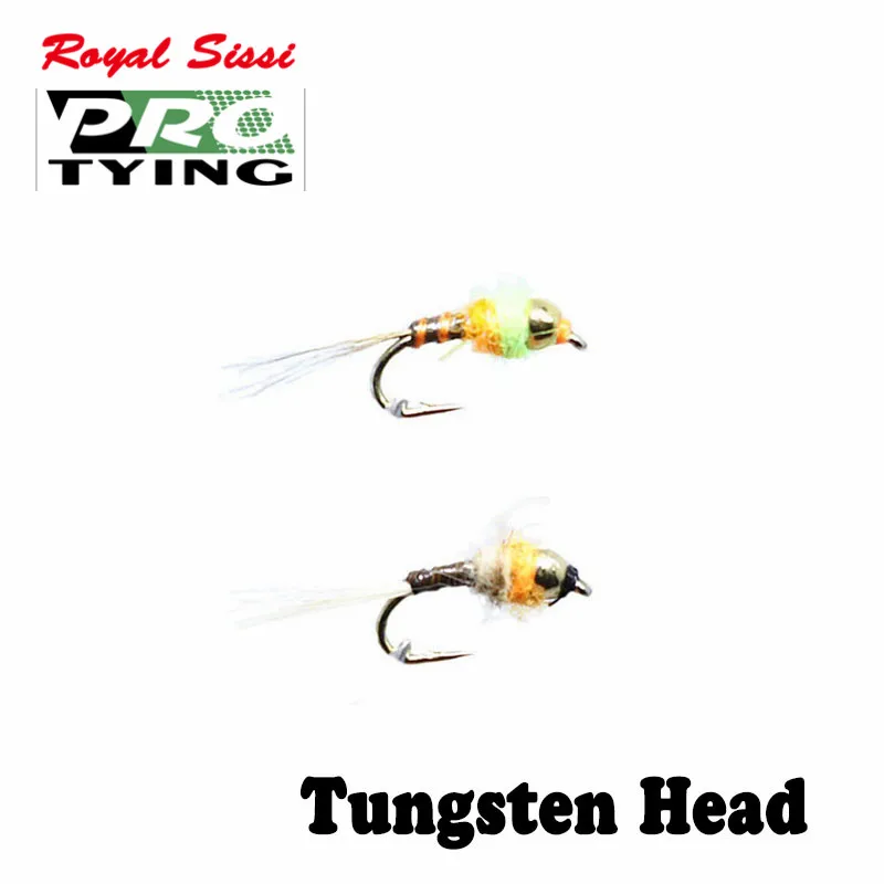 

Hot 2 optional colors 5pcs 16# fly fishing Tungsten head nymph flies fast sinking stonefly mayfly nymphs artificial insect lure