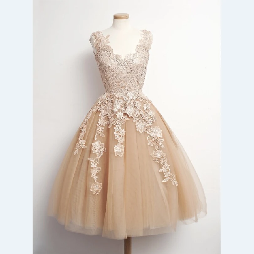 Champagne and Ivory Cocktail Dress