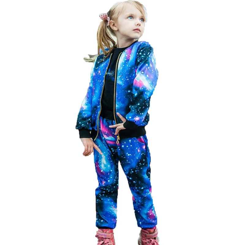 Г. Осенние комплекты одежды для девочек детский спортивный костюм Модный комплект из пальто на молнии и штанов, комплект детской одежды, карнавальный спортивный костюм для девочек
