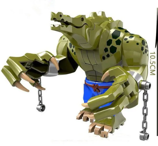 

Single Sale 10.5CM Big Size Crocodile killer Super Heroes The Batman Movie Bricks Model Building Blocks Toys for children KF998