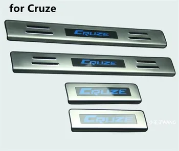 

High quality stainless steel car Scuff Plate/Door Sill Door Sill 4pcs/set car accessories For chevrolet Cruze 2009-2014