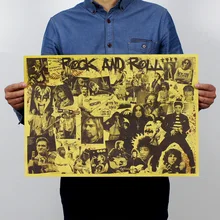 Classic Rock Band Big Build-up Nostalgia Vintage Kraft Paper Movie Poster Home Wall Decoration Art Retro Posters and Prints