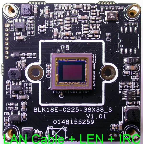 

Enhanced night vision IPC 720P 1/3" IMX225 CMOS sensor Hi3518 CCTV IP camera module PCB board +LAN cable + M12 LEN + IRC