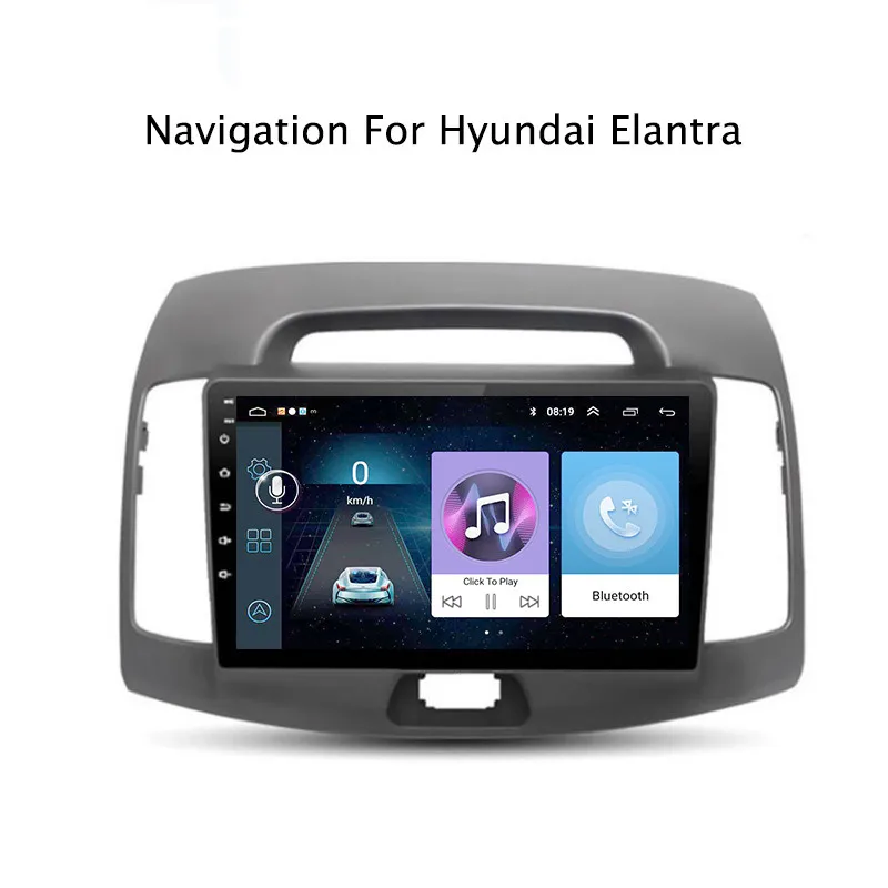 ECTWODVD 9inch Android 9.1 Car Radio GPS Navigation Multimedia Stereo DVD Player for Hyundai Elantra Korea 2008 2009 2010 | Автомобили и