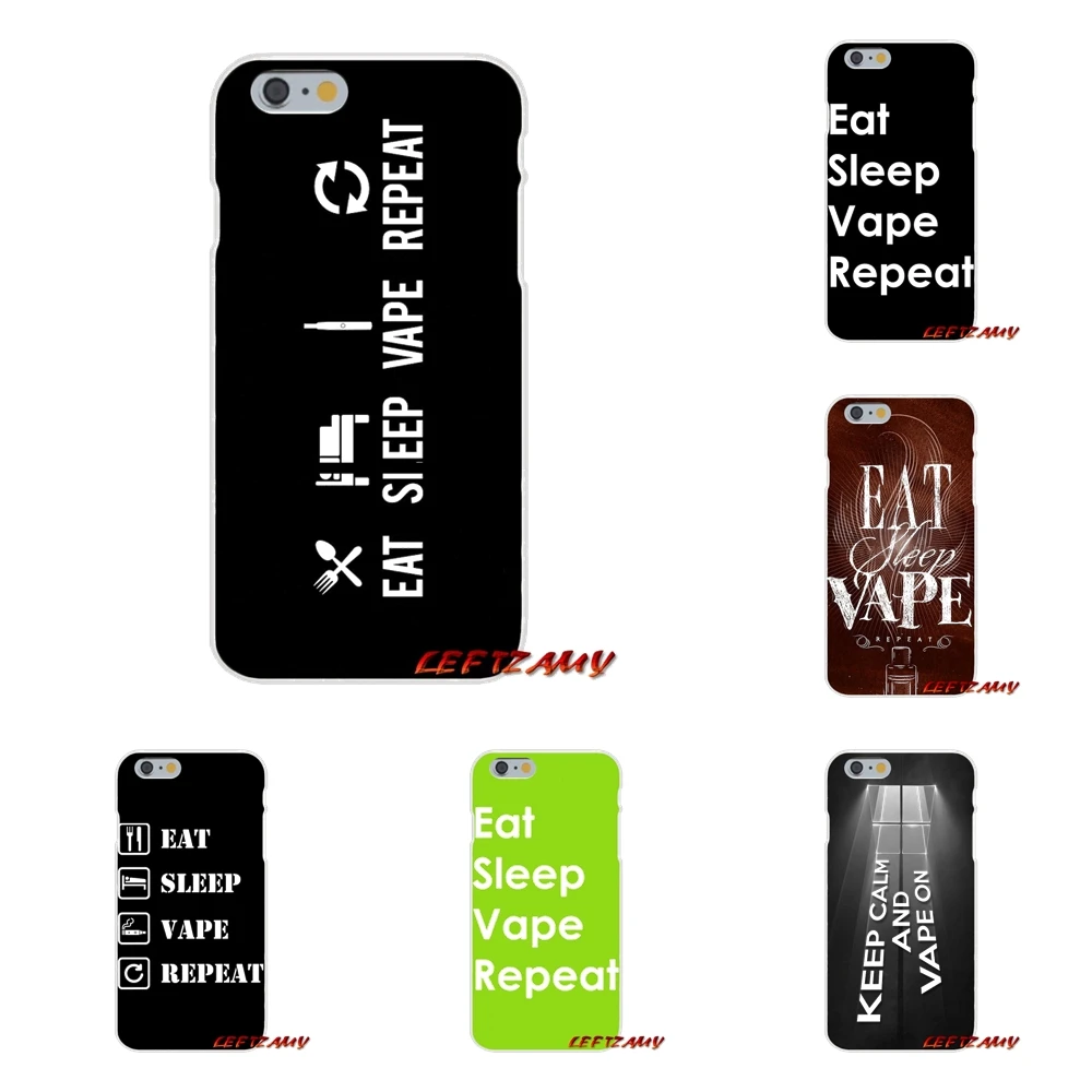 For iPhone X 4 4S 5 5S 5C SE 6 6S 7 8 Plus EAT SLEEP VAPE VAPING Soft Phone Case Silicone | Мобильные телефоны и