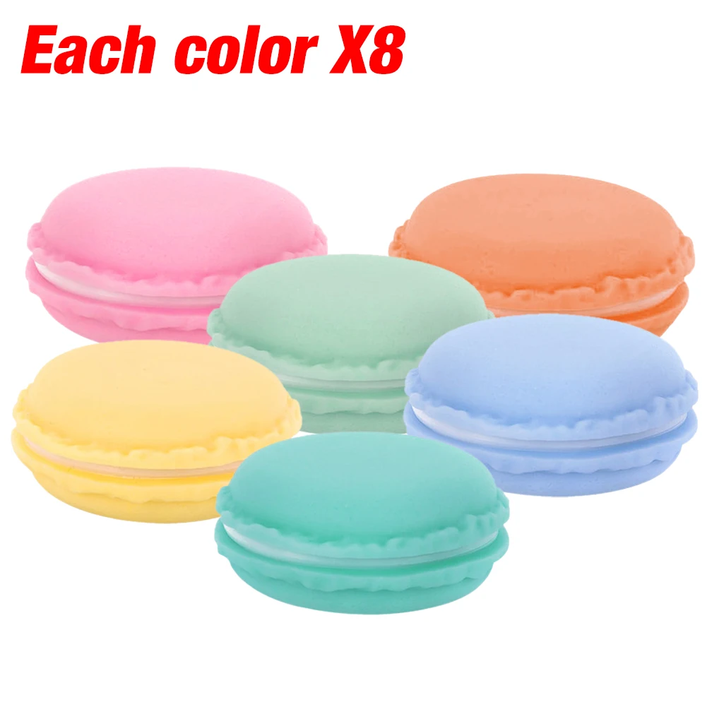 

48pcs Candy Color Mini Macaron Gift Box Cosmetic Case Storage Boxes Makeup Organizer Empty Plastic Cosmetic Container
