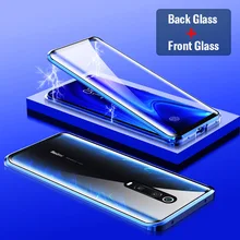 Double Side Clear Glass Magnetic Case For Xiaomi Mi 9 Mi9 SE 9T Pro Redmi Note 7 Pro K20 Pro 360 Full Protection Magnet Coque