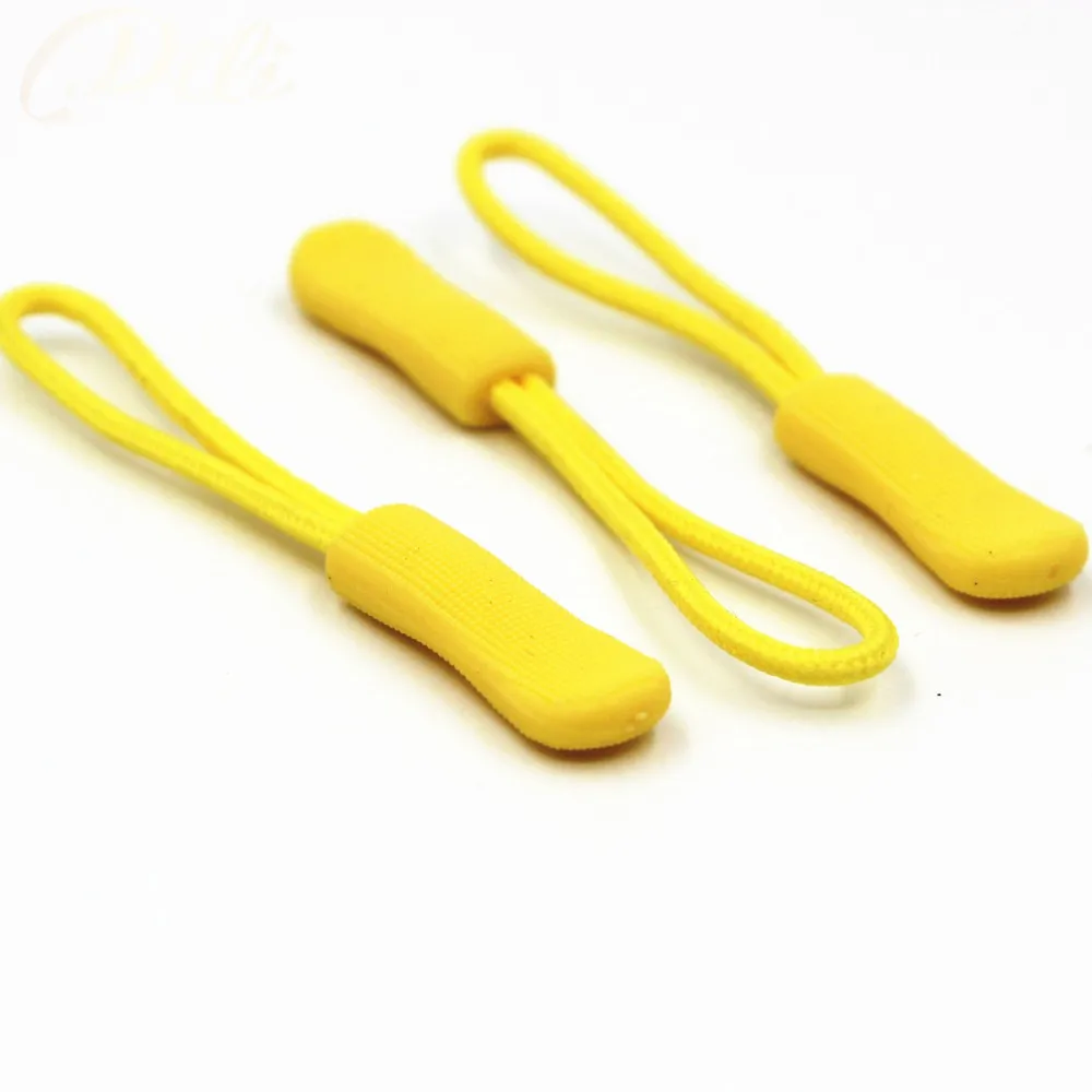 1000pcs/lot zipper pulls cord strong nylon rope ends lock zip clip buckle for backpack clothing accessories
