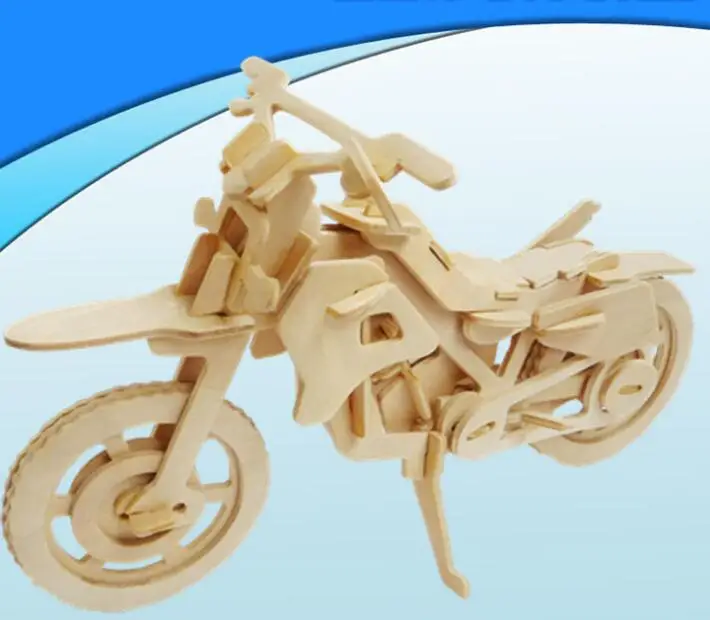 Моделирование MotorbikeToy Модель 3d трехмерные деревянные головоломки игрушки для детей Diy ручной работы деревянные пазлы