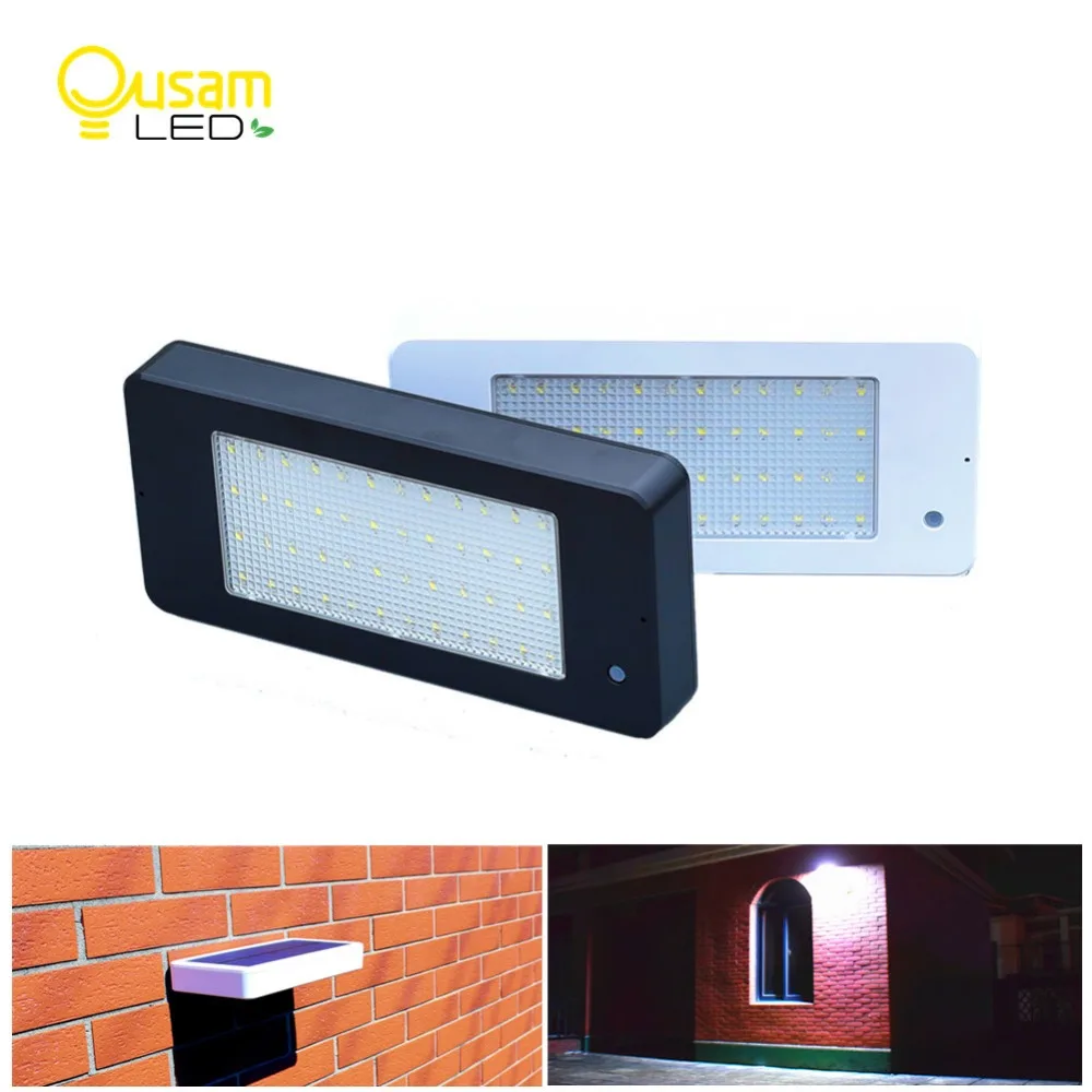 Solar ao ar Sensor de Movimento Movido a Energia Solar de Forma Simples para o Muro do Jardim à Prova Livre Radar Lâmpada Led Auto d’ Água Garagem Luz 800lm 48