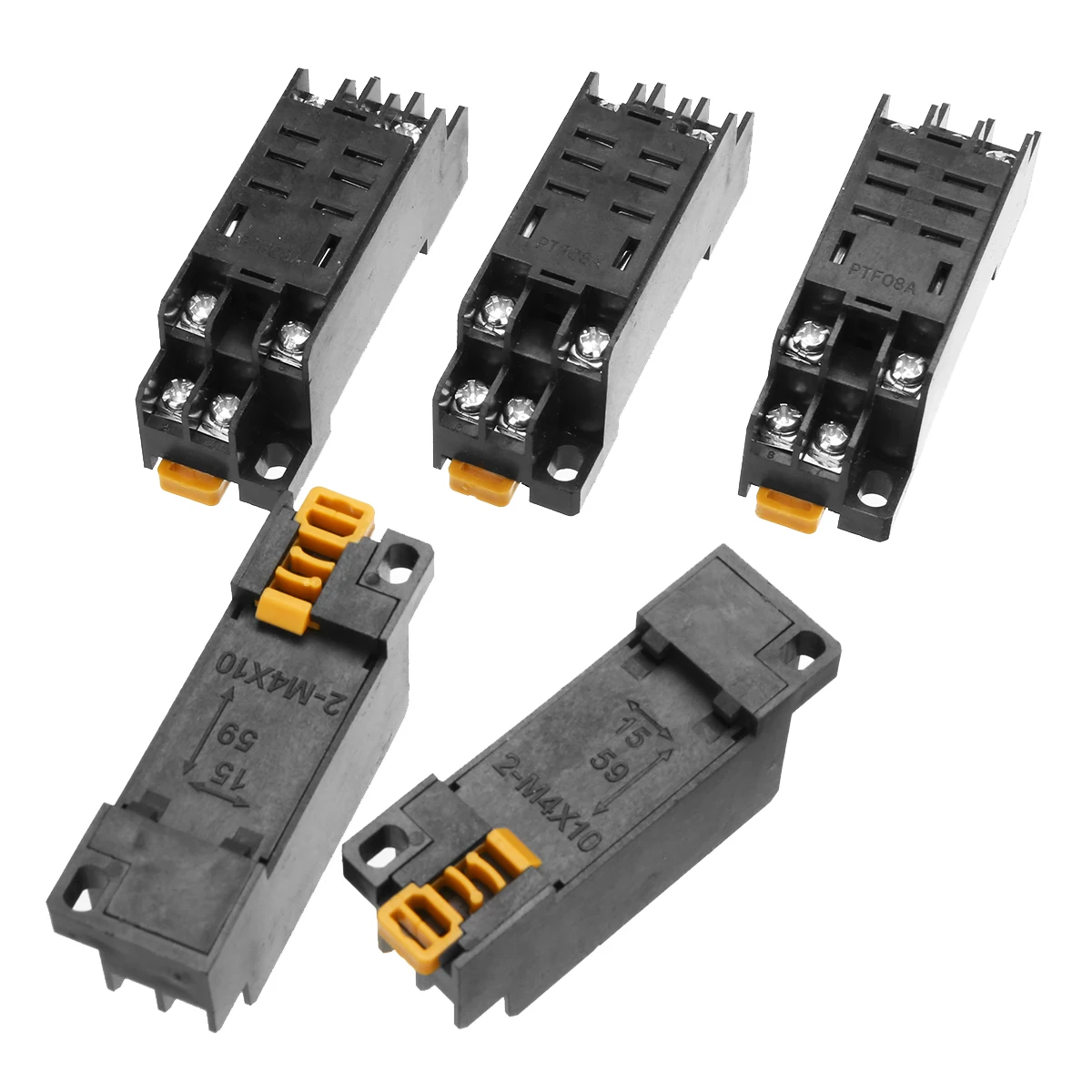 5 Set 12V DC Coil Power Relay LY2NJ DPDT 8Pin HH62P JQX-13F With Socket Base