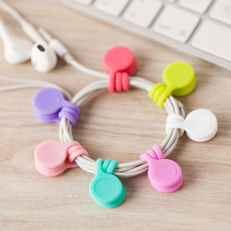 3 pcs Silicone Earphone Cord Headset Holder Wire Cable