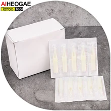 Наконечник иглы для татуажа белый цвет пластик одноразовые 50 шт./кор. тату наконечник для татуировки чернила пигмент поставка TG3132