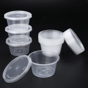 

10pcs 25/40/50/80ml Round Storage Container with Lids Slime Mud Clay Storage Box Candy Gift Organizer Jar