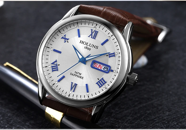 HOLUNS часы мужские модные спортивные кварцевые часы мужские часы лучший бренд класса люкс полностью стальные бизнес водонепроницаемые часы relogio masculino