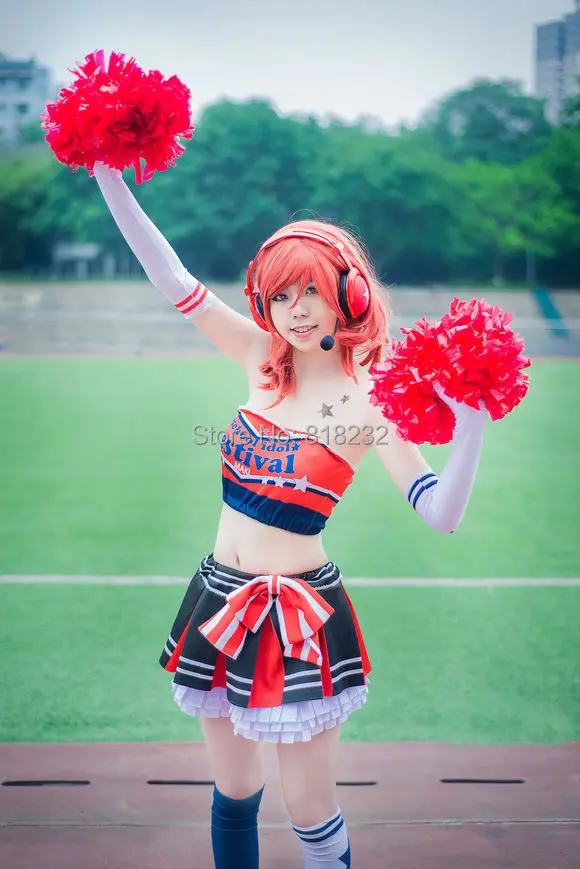 الحب لايف المدرسة المعبود مشروع Nishikino ماكي المشجع المحملة اللباس موحدة الزي تأثيري ازياء