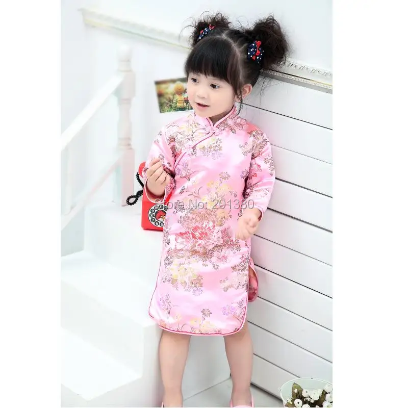 Kid Girl Summer Dresses Three Quarter clothing Traditional Chinese Style Cheongsams Qipao 13DESIGNS FOR CHOOSE