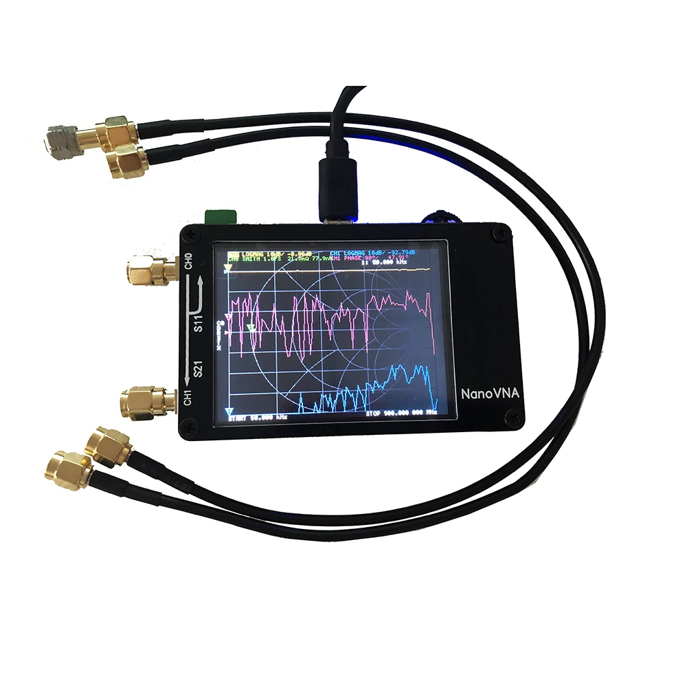 Lusya NanoVNA 2,8 дюймовый сенсорный lcd HF VHF UHF UV векторный сетевой анализатор 50 кГц-300 МГц антенный анализатор с батареей A6-010