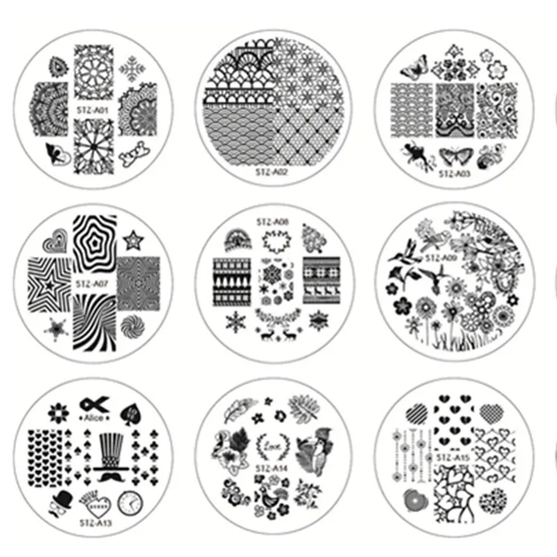 

1pc New Arrival Beauty Charm Fashion Designs Nail Polish DIY Tips Stencils Stamping Templates Flower Templates JISTZA01-30