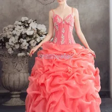 Новое поступление шарик ручной работы платье на заказ невесты плюс размер длинное свадебное платье Бандаж с v-образным вырезом платье Бальные платья