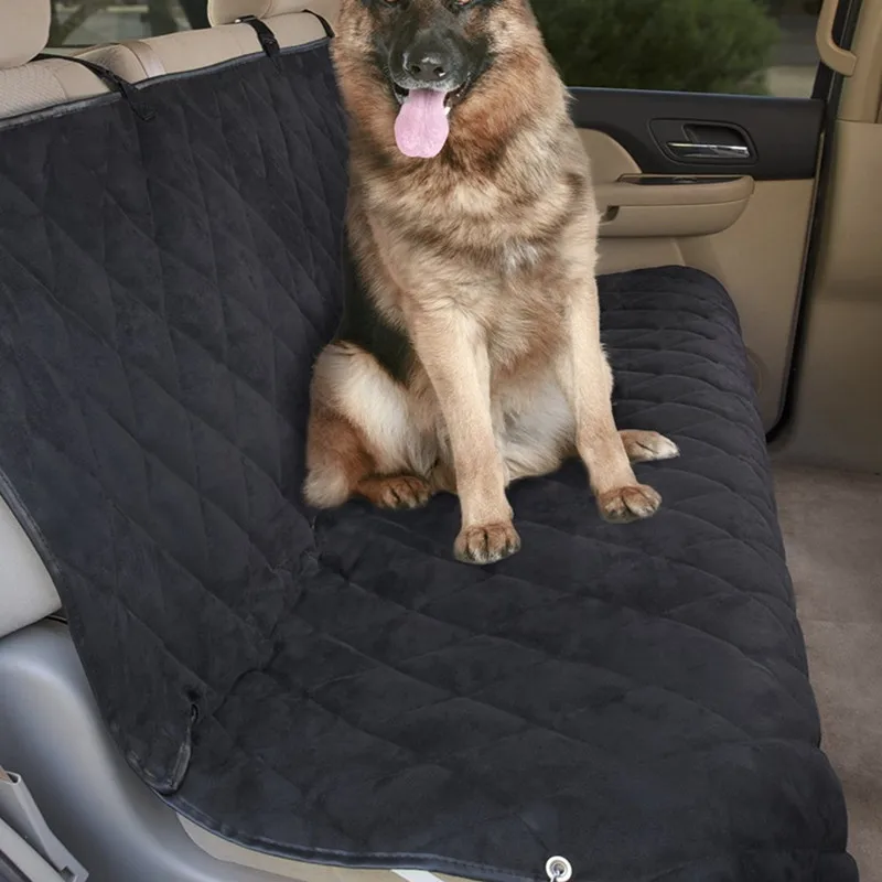

MDSTOP Soft Suede Pet Dog Car Back Seat Cover Rear Bench Seat Waterproof SUV Vehicles Car Non-Slip Seat Protector for Dogs