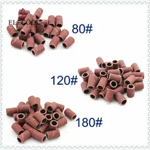 ELECOOL 100 шт. 180 ''/120''/8" коричневые шлифовальные ленты для ногтей электрическая машинка для обработки ногтей сверла для ногтей инструменты для маникюра и педикюра